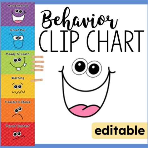 Behavior Chart | Editable Clip Chart | Classroom Management for ...