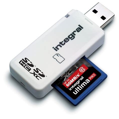 INTEGRAL USB CARD READER ADAPTER SD SDHC SDXC MICROSD SINGLE SLOT ...