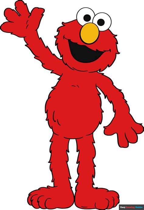 How to Draw Elmo from Sesame Street - Really Easy Drawing Tutorial