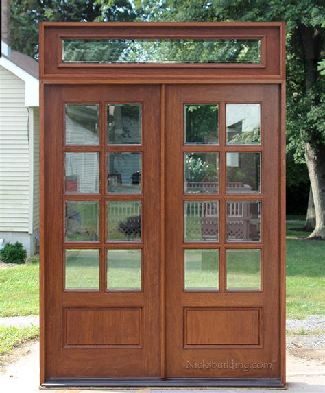 Double Front Door With Glass And Transom - Glass Door Ideas