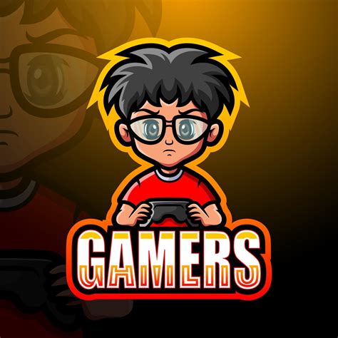 Gamer boy mascot esport logo design 5573932 Vector Art at Vecteezy