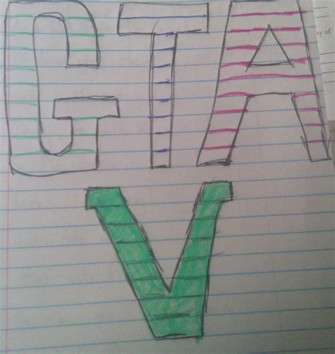 GTA 5 Logo Drawing by TFS49 on DeviantArt