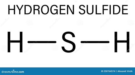 Hydrogen Sulfide H2S Molecule. Toxic Gas with Characteristic Odor of ...