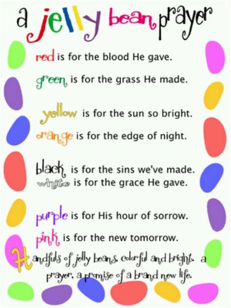 Easter Jelly Bean Prayer Free Printable These Are All Available Free On ...