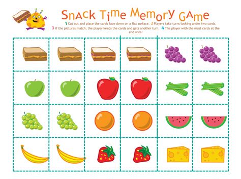 4 Best Images of Food Memory Game Printable - Free Printable Memory ...