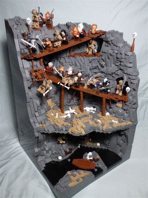 a lego model of a pirate ship on display