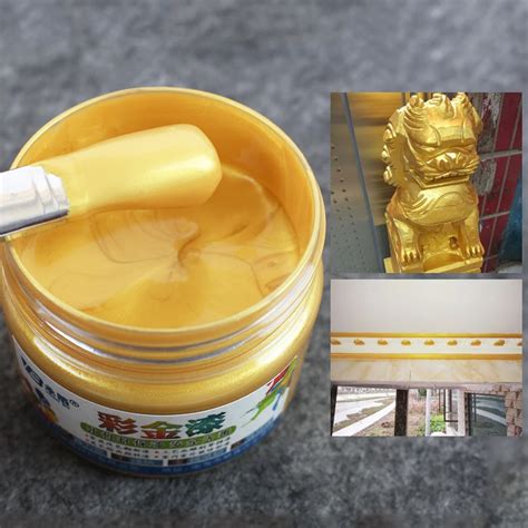 One bottle Bright Gold paint, 100 g, Metal lacquer, wood paint ...