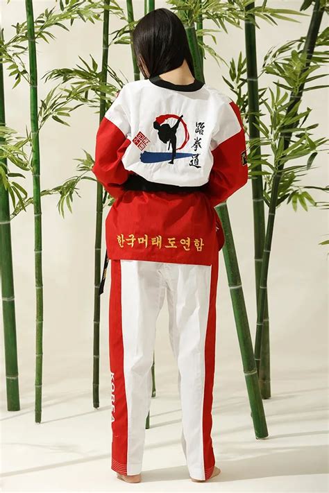 Fashion Korea Style Embroidered Taekwondo Dobok TKD Taekwondo Uniform ...