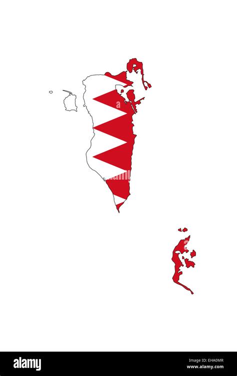 Bahrain Flag Map