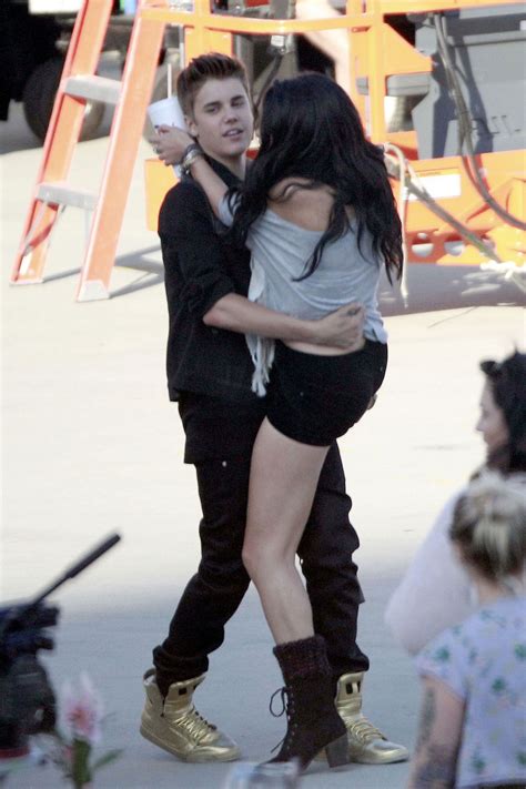 SELENA GOMEZ and Justin Bieber on the Set of Boyfriend Music VIdeo ...