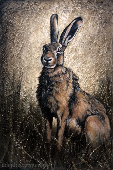 Brown Hare original painting on canvas by shmeeden on DeviantArt