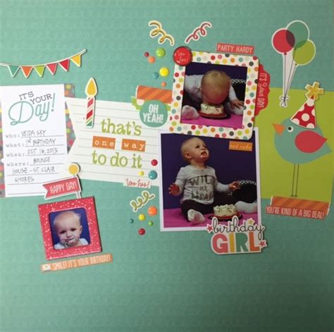 1000+ images about Scrapbook Layouts - Birthday on Pinterest