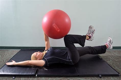 Your Workout: Stability ball dead bug