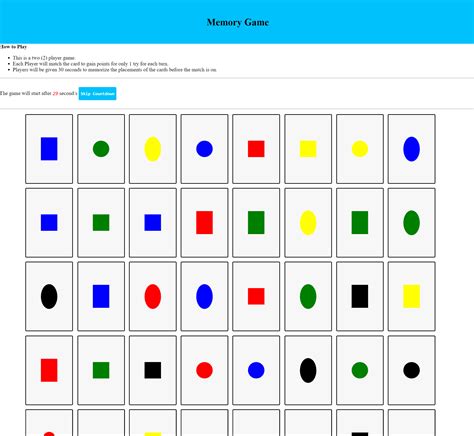 Blank Memory Game Printable Pdf