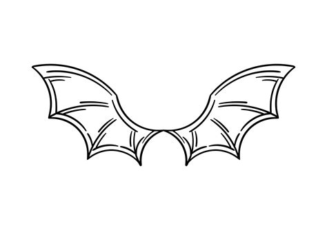 hand drawn illustration of bat wings 7963442 Vector Art at Vecteezy