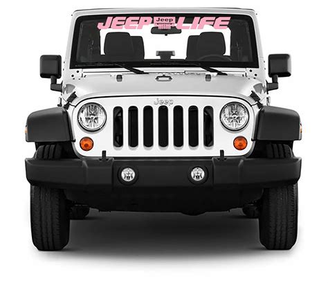 Jeep Life Windshield Banner Vinyl Decal | Jeep Wrangler Decal