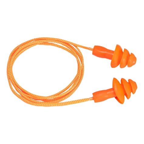 Reusable Corded TPR Ear Plugs ( 50 pairs) Size Orange EP04ORR