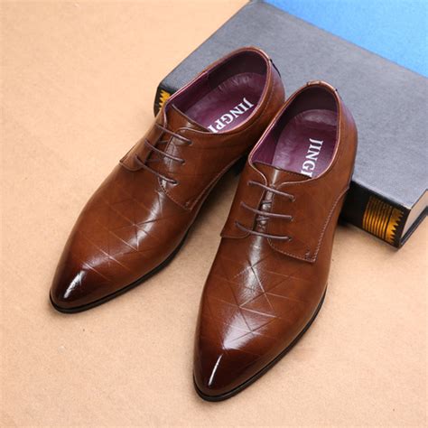 Men Comfy Leather Pointed Toe Business Formal Shoes – Alexnld.com