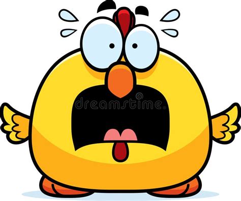 Scared Little Chicken stock vector. Illustration of graphic - 47400498