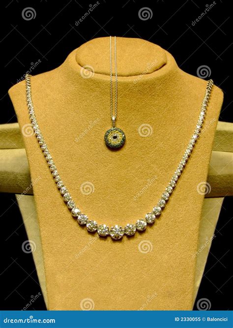 Platinum necklace stock image. Image of diamonds, round - 2330055