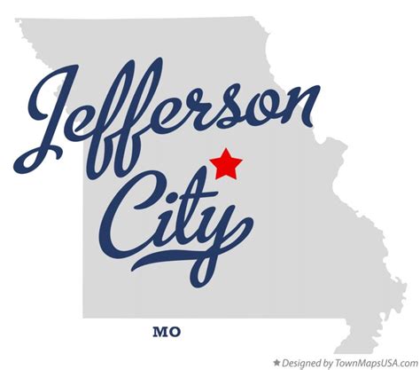 Map of Jefferson City, MO, Missouri