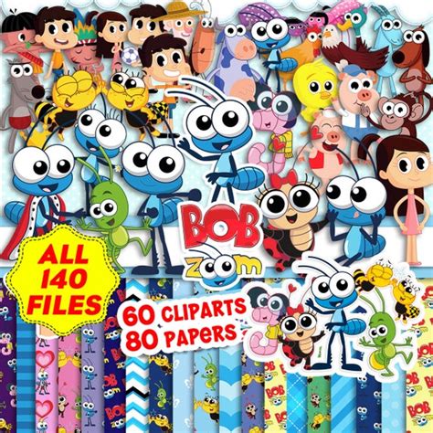 Bob Zoom Clipart Bob Zoom Paper Bob Zoom PNG Bob Zoom Digital | Etsy