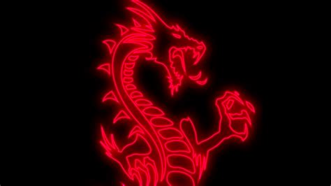 Wallpaper hd 1080p for pc - Red neon dragon - Heroscreen