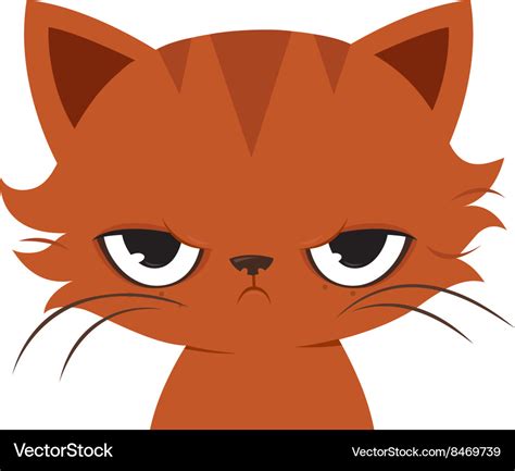 Angry Cat Cartoon : Crossed Tabby Showing | Bodycowasung