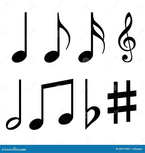 Music Notes Symbols Royalty-Free Illustration | CartoonDealer.com #38972700