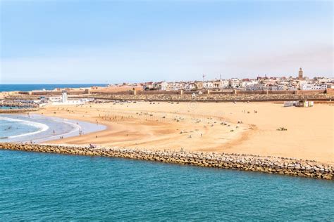 View at the Sale Town with Beaches from Rabat - Morocco Stock Image ...