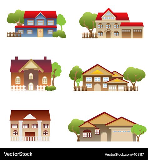 Houses Royalty Free Vector Image - VectorStock