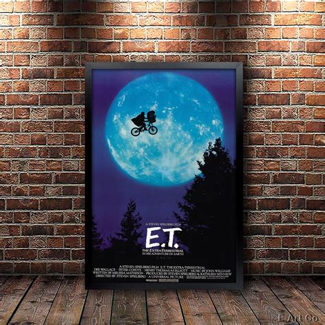 E.T. the Extra-terrestrial Movie Poster Framed and Ready to - Etsy