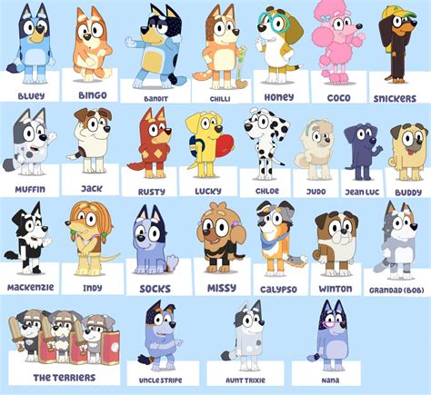 bluey characters names – Having fun with children