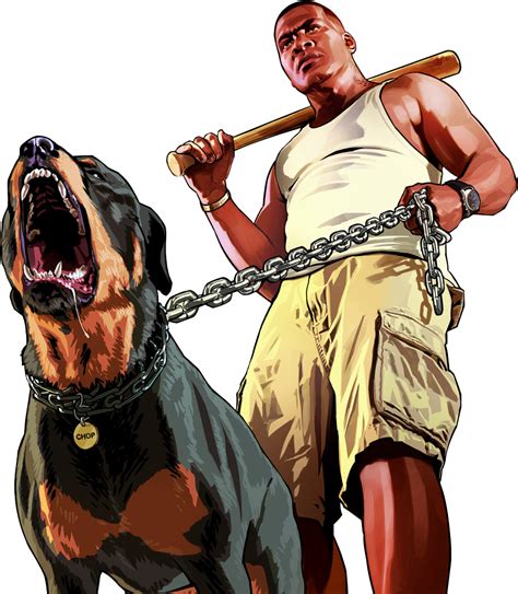 GTA V / GTA 5 - Franklin and Chop - PNG Vector by baldknuckle on DeviantArt