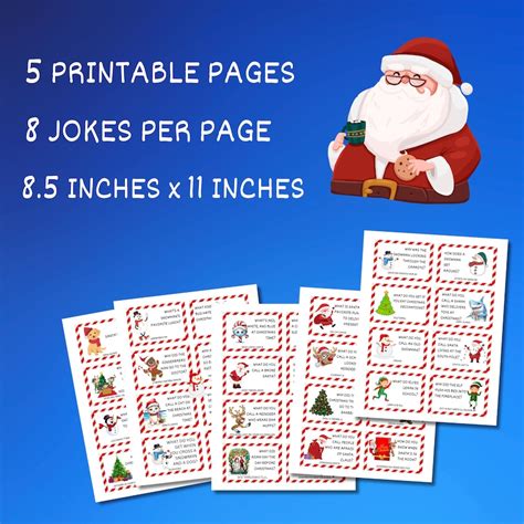 40 Printable Christmas Joke Cards for Kids Perfect for Advent Calendars ...