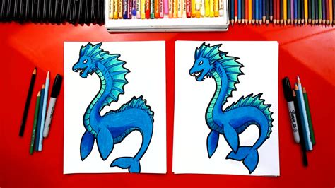 How To Draw A Sea Serpent - Art For Kids Hub