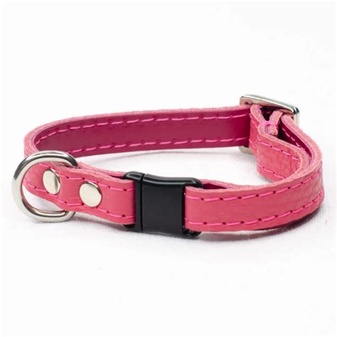 Pink Leather Cat Collar - Petiquette Collars