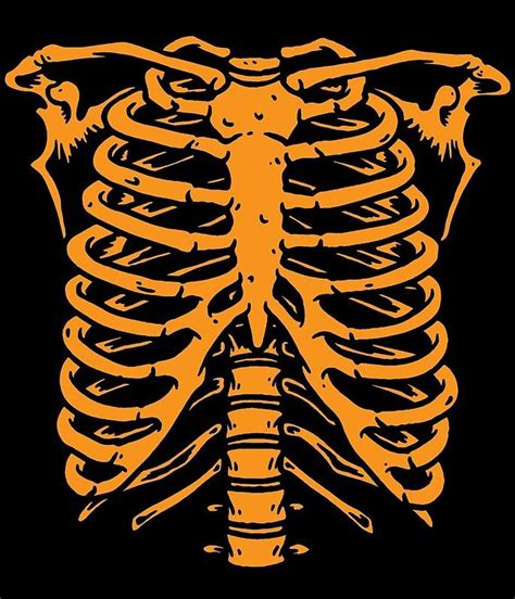 Buy 'Spooky Ribcage Skeleton Orange' by RetroGear as a T-Shirt, Classic ...