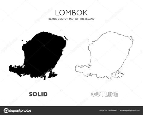 Lombok map Blank vector map of the Island Borders of Lombok for your ...