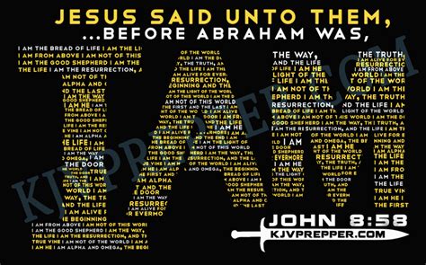 Before Abraham was I AM - John 8:58 I AM Statements of Jesus Christ