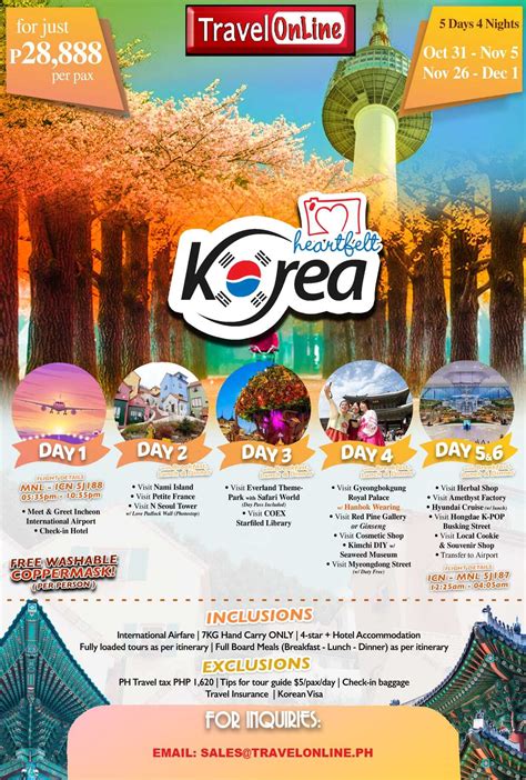 2021 KOREA ALL IN TOUR PACKAGES - TravelOnline Philippines