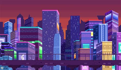 √ Pixel Art Cityscape