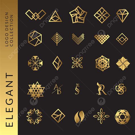 Elegant Gold Logo Vector Art PNG, Elegant Gold Logo Template Collection ...