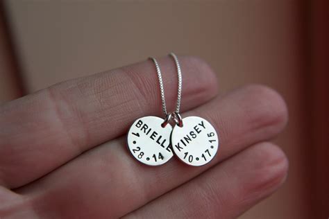 Kids Name Necklace Sterling Silver Necklace Family Necklace - Etsy