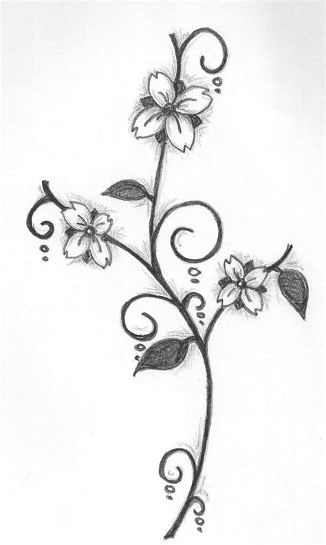 simple, pretty pencil sketch ideas - Google Search | Flower drawing ...