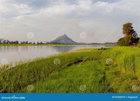 Salween river near Hpa-an. stock image. Image of serene - 92304279