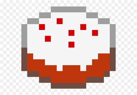 Minecraft Cake Pixel Art, HD Png Download - vhv