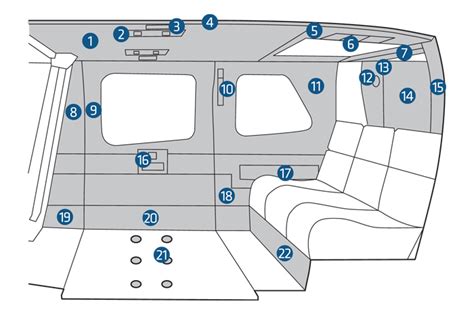 Bell 222, Interior Trim - Rear Section - Aero Access