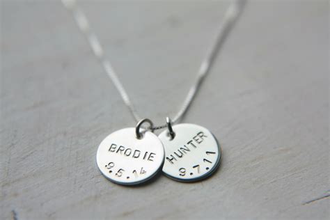 Kids Name Necklace Sterling Silver Necklace Family Necklace - Etsy