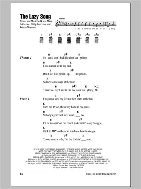 The Lazy Song | Sheet Music Direct